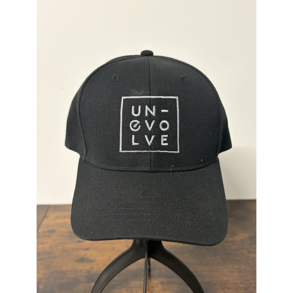 Unevolve Hat Black Baseball Cap Dad Strapback Sportsman OSFM‎